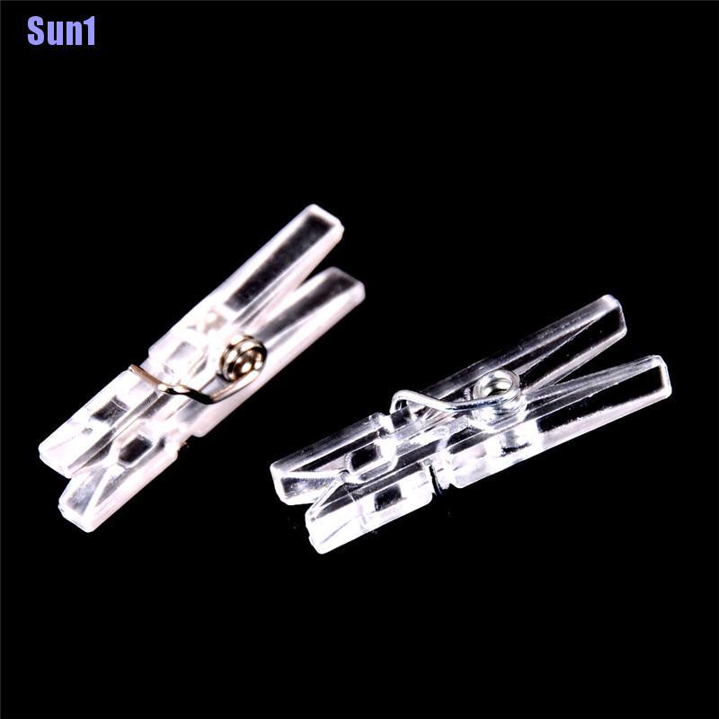 Set 20 kẹp phơi quần áo búp bê bằng nhựa trong suốt