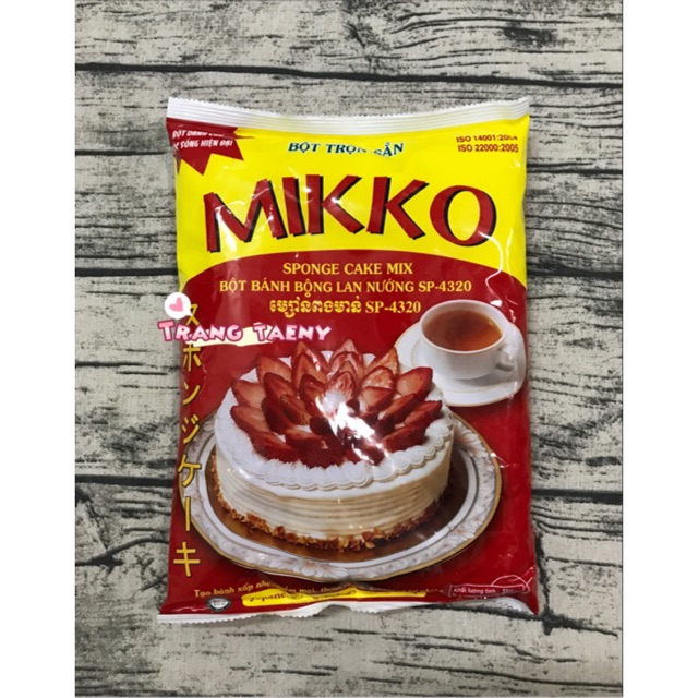 Bột trộn sẵn bánh bông lan nướng Mikko 1kg