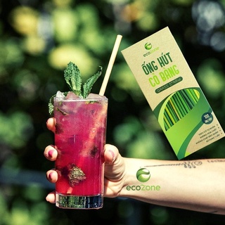 [CÓ BẢO HÀNH] Combo 5 hộp 100 ống hút cỏ bàng khô Ecozone - Grass Straws Vietnam - Tiêu chuẩn xuất khẩu
