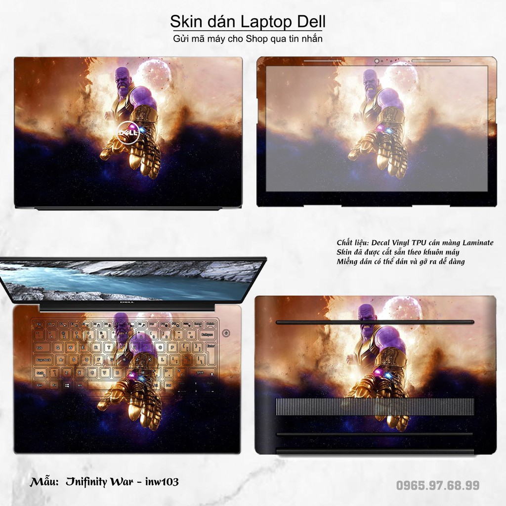 Skin dán Laptop Dell in hình Inifinity War (inbox mã máy cho Shop)