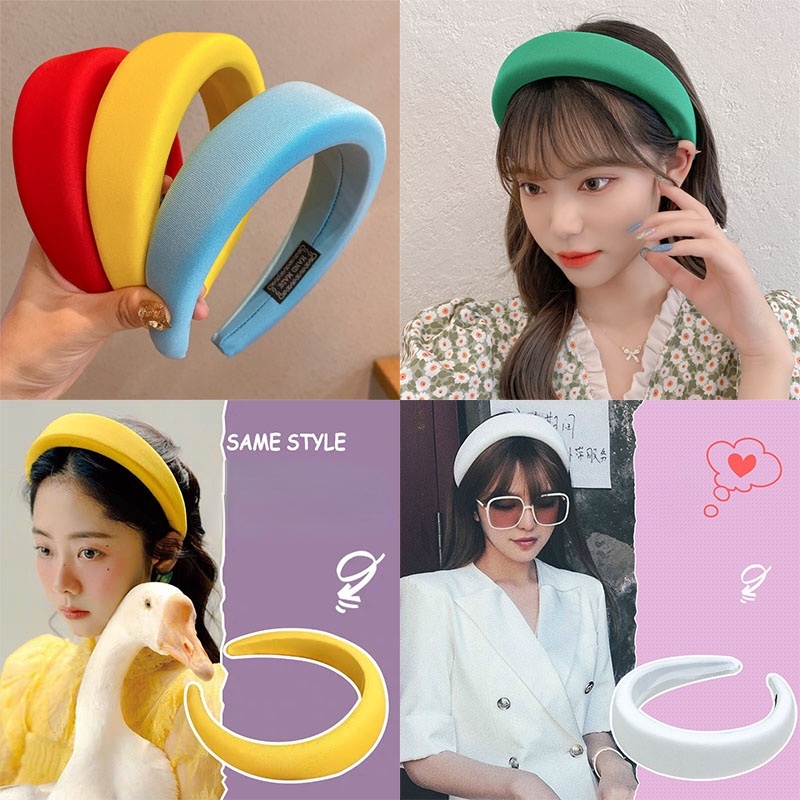 Jennie Jin Zhini Băng đô rửa mặt bản rộng bằng bọt biển phong cách Hàn Quốc cho nữ