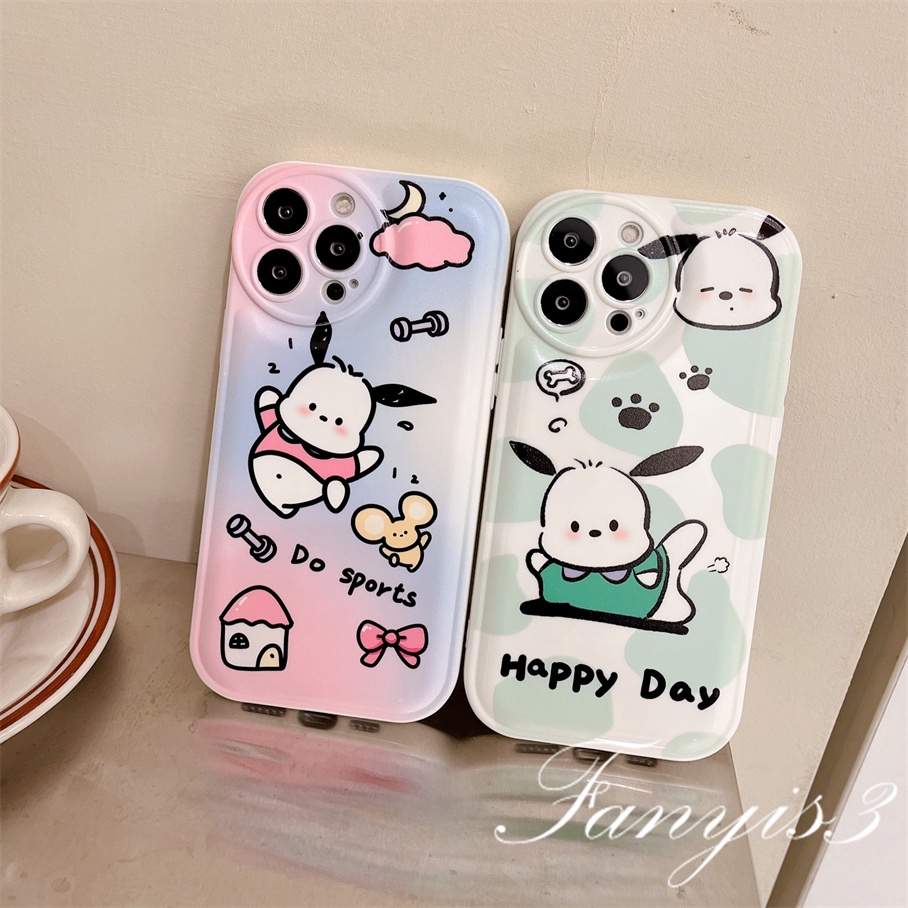 Ốp Điện Thoại Mềm In Hình Cún Con Chống Rơi Cho iPhone 14 13 12 11 Pro Max X XR Xs Max 8 7 6 6s Plus SE 2020