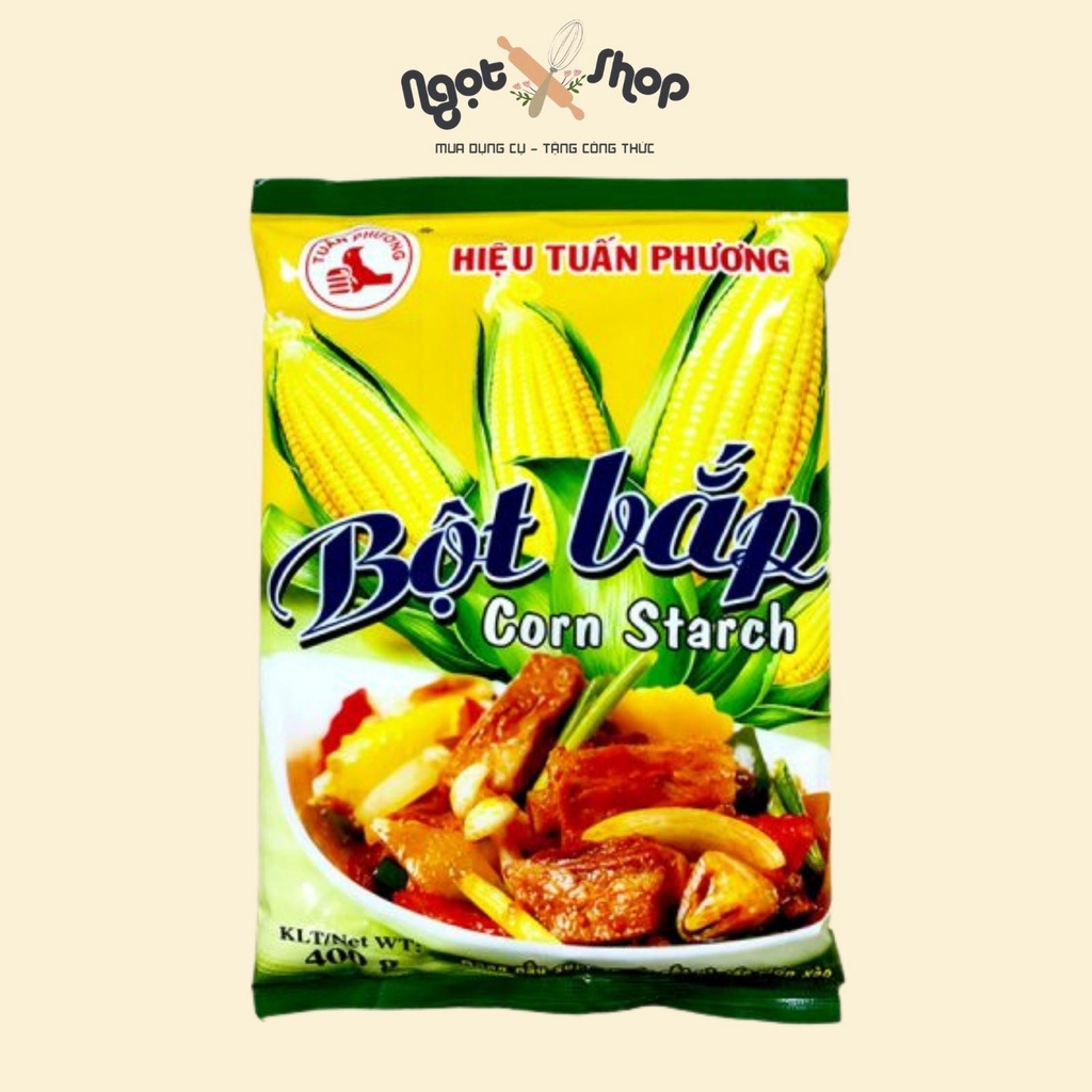 Bột ngô Tuấn Phương (tinh bột ngô/bột bắp)  gói 400g