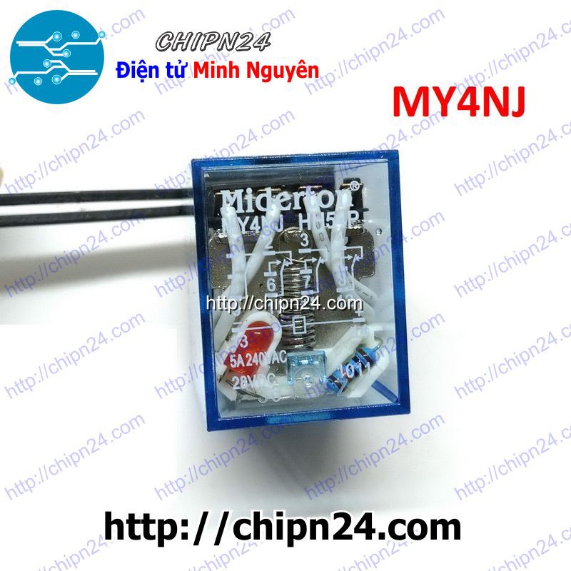 [1 CON] Relay Kiếng MY4NJ 14 chân 5A 24VDC (MY4N-J HH54P)