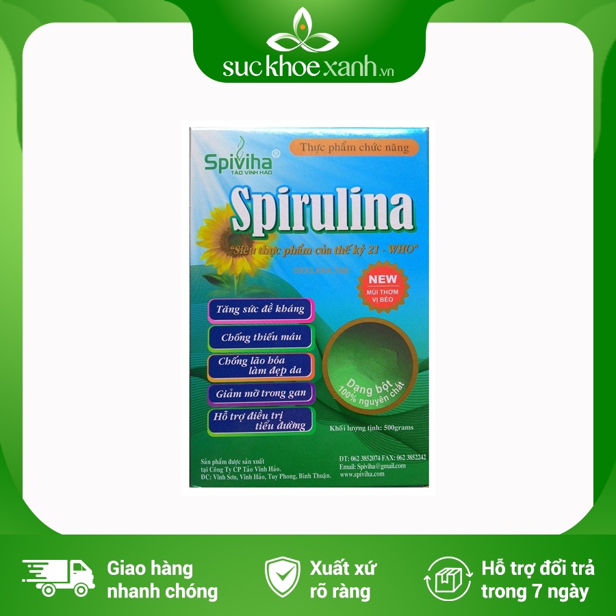 Tảo spirulina 500g dạng bột Việt nam