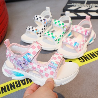 Sandal bé gái kẻ caro họa tiết công chúa đế mềm , xăng đan mùa hè ĐT104