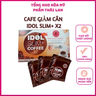 Cà phê giảm cân cafe idol slim coffee x2 mẫu mới thái lan chính hãng hộp 10 gói