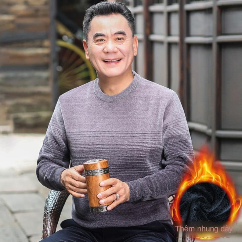 Áo ấm cho người cha, người đàn ông trung niên và người cao tuổi cùng với áo len dày nhung !23!