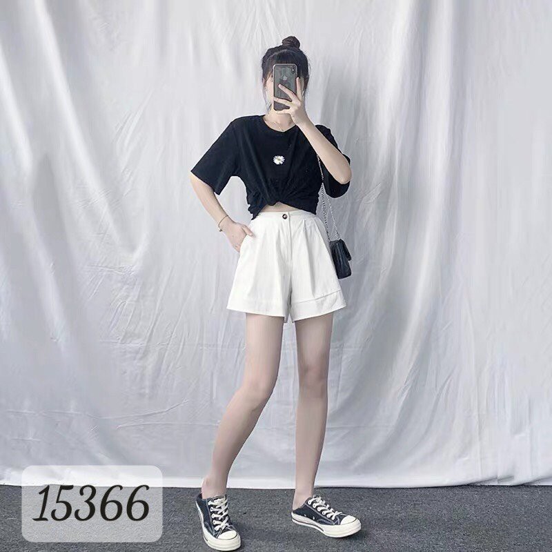 15366 - Trắng-XL,2x,3x,4x,5x,Đen-3x,4x,5x  - Quần BIG SIZE short váy lưng thun 2 túi | BigBuy360 - bigbuy360.vn