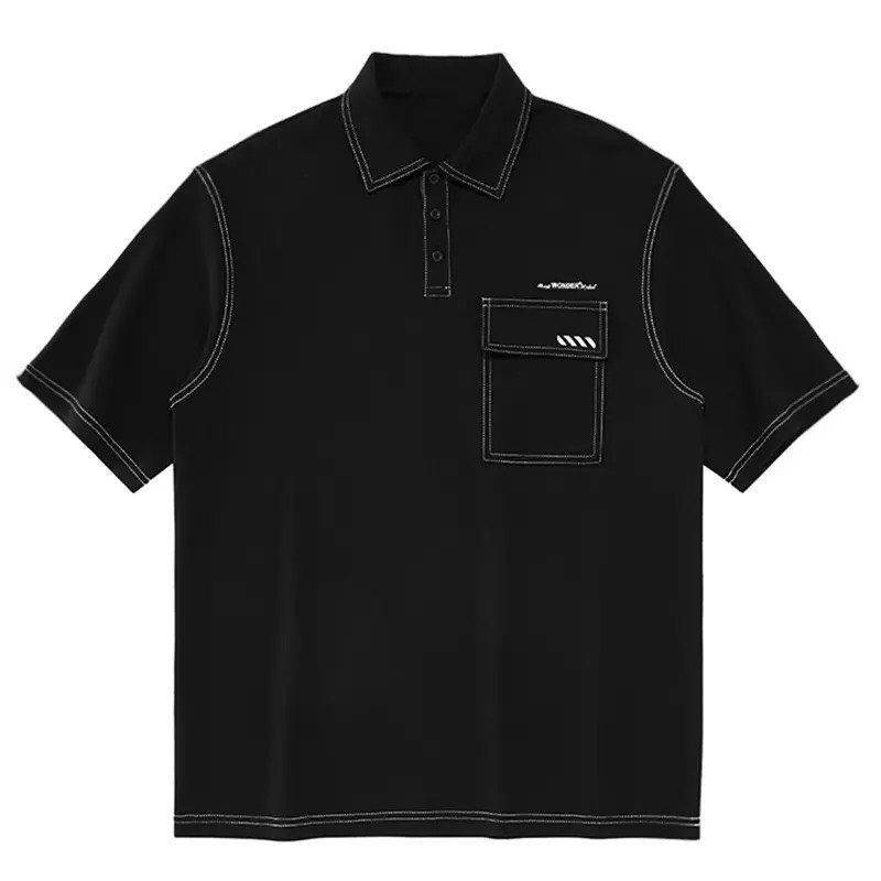 Áo thun Polo Wonder form rộng, vải gai siêu mát, Áo polo unisex nam nữ