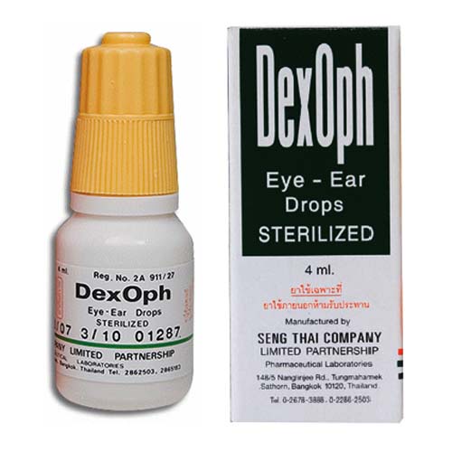 Nước Nhỏ Mắt Dexoph Dành Cho Người Đỏ Mắt , Ngứa Mắt - Dexoph Eye Ear Drops Sterilized 4mL