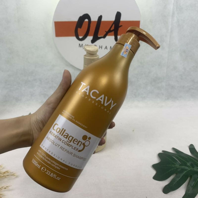 bộ dầu gội xả tacavy phục hồi chống gãy rụng 1000ml - mỹ phẩm ola