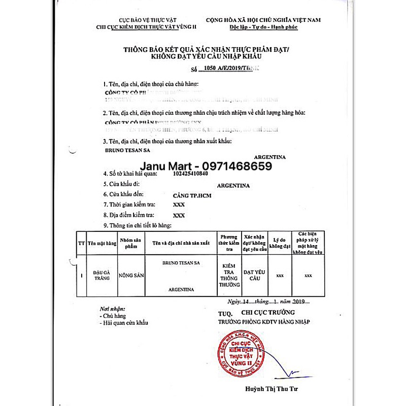 Đậu gà Mỹ ko biến đổi gen