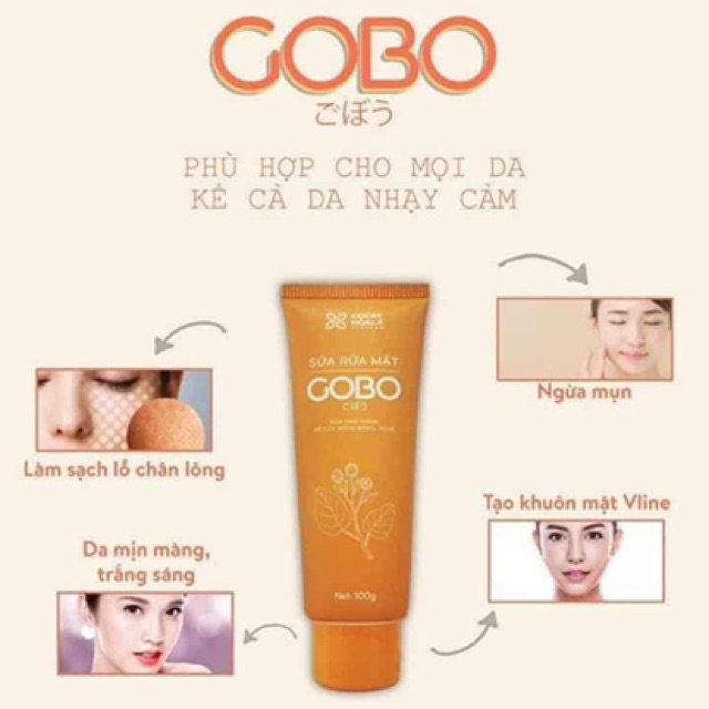 Sữa rửa mặt Gobo làm sạch sâu Cỏ Cây Hoa Lá 100g | BigBuy360 - bigbuy360.vn
