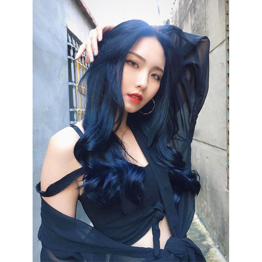 Thuốc Nhuộm Tóc (Nhẹ Mùi) Màu Xanh BLUE - Kèm Oxy trợ nhuộm và dụng cụ nhuộm - Thoitrangtocnhuom | BigBuy360 - bigbuy360.vn