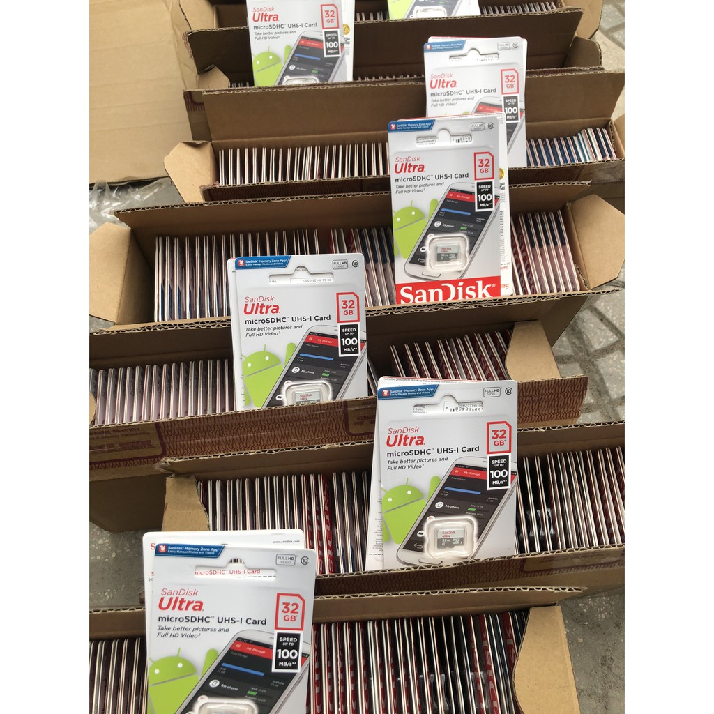 [Chính Hãng]Thẻ Nhớ 32GB SanDisk Vĩnh Xuân - Thẻ Lexar 32GB Mai Hoàng Upto 80MBs - Bảo hành 5 năm !