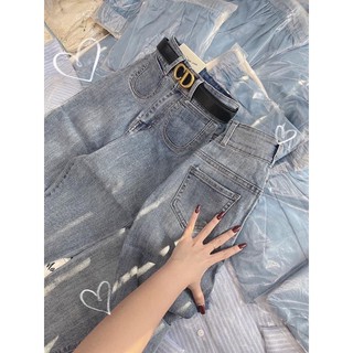 quần jeans nữ co dãn 2 túi nổi