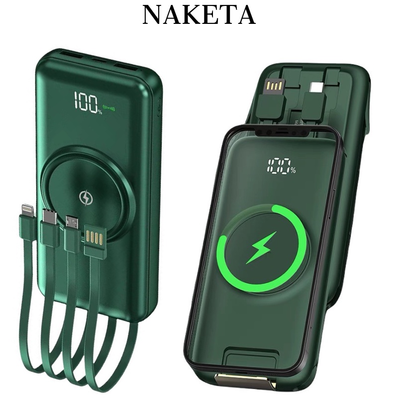 Sạc Dự Phòng Không Dây 20000Mah Cho SAMSUNG IPHONE 8 PL/XS-MAX/11-12 Mini Pro Max 13PROMAX (có tùy chọn 10000mah)