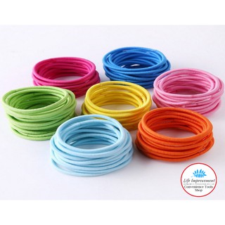 Set 50 Dây Thun Cột Tóc Nhiều Màu