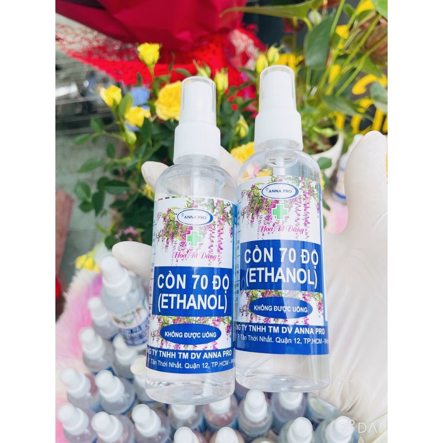 Cồn 90 độ,cồn y tế sát trùng diệt khuẩn/hương hoa Ti Gon 100ml