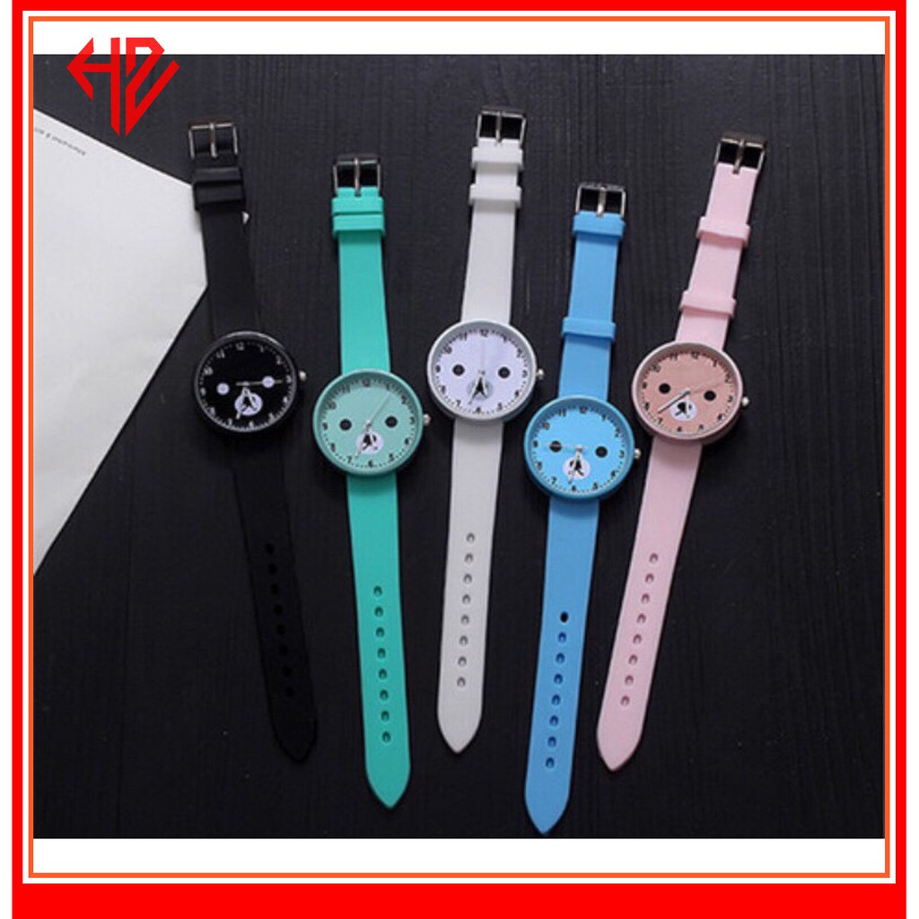 [GIÁ SỈ] ĐỒNG HỒ NAM NỮ DÂY SILICON TUỔI TEEN MẶT GẤU SIÊU ĐẸP NHIỀU MÀU | BigBuy360 - bigbuy360.vn