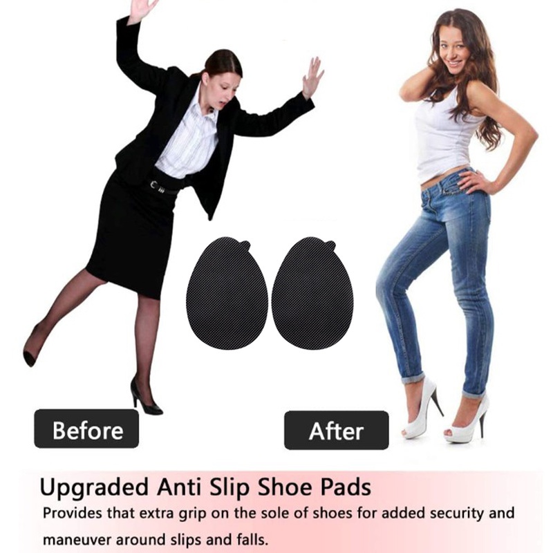 1 Cặp Miếng Lót Giày Cao Gót Bằng Cao Su Mềm Chống Trượt Cho Nam Nữ