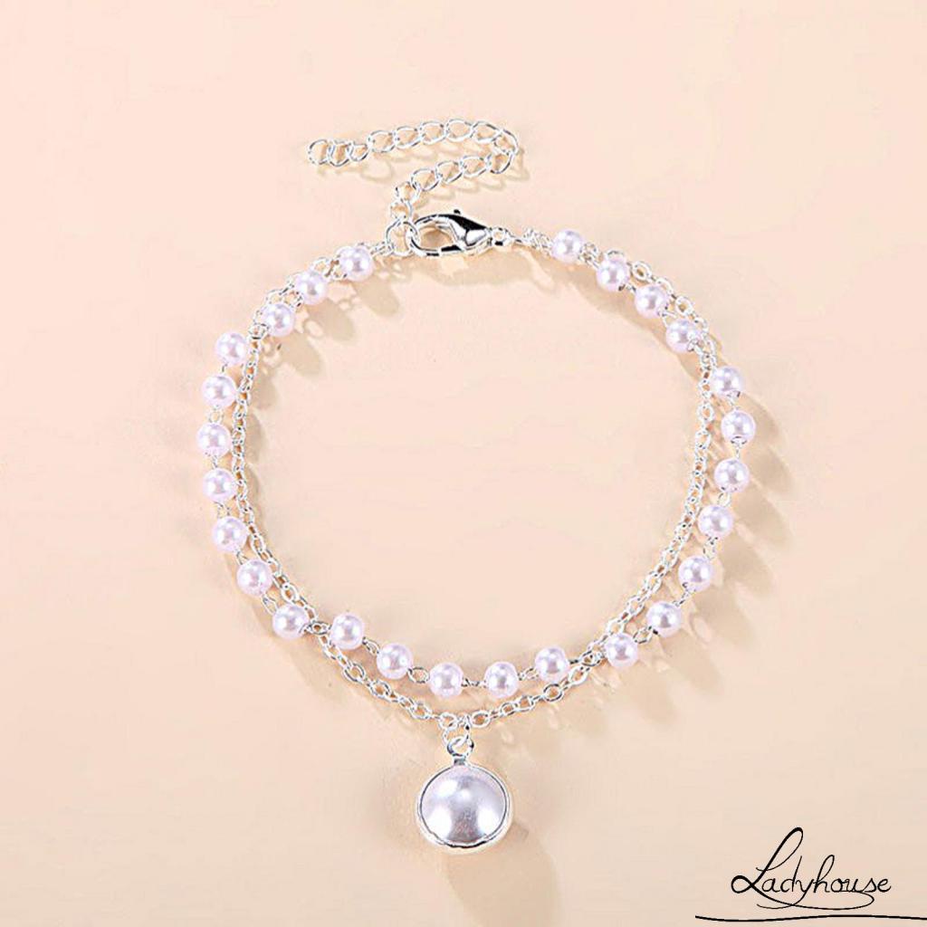 Vòng cổ Nhiều Lớp Đính Ngọc Trai Nhân Tạo Thời Trang Dành Cho Nữ