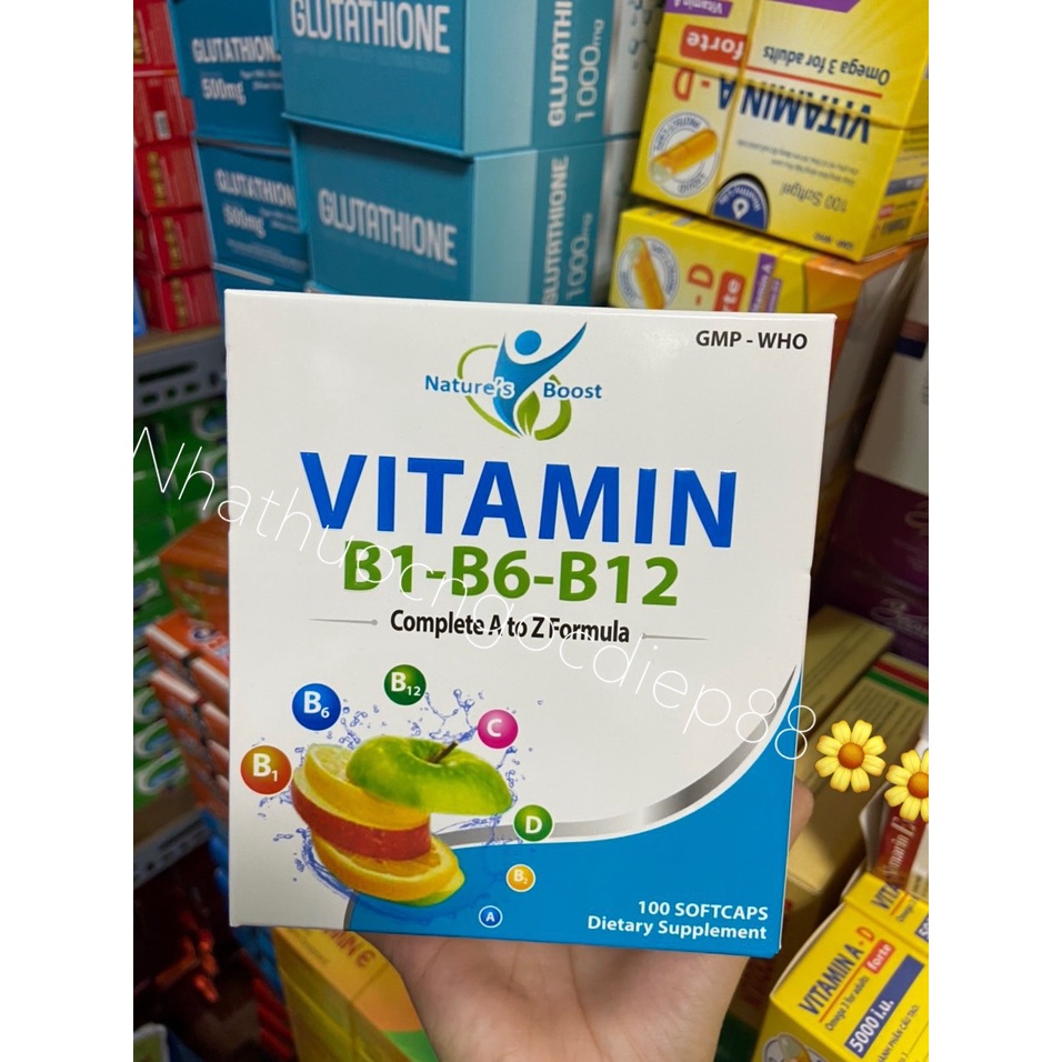 Vitamin B1-B6-B12 bổ sung vitamin, khoáng chất, bồi bổ cơ thể, người thiếu vitamin, nâng cao thể trạng (Hộp 100 viên)