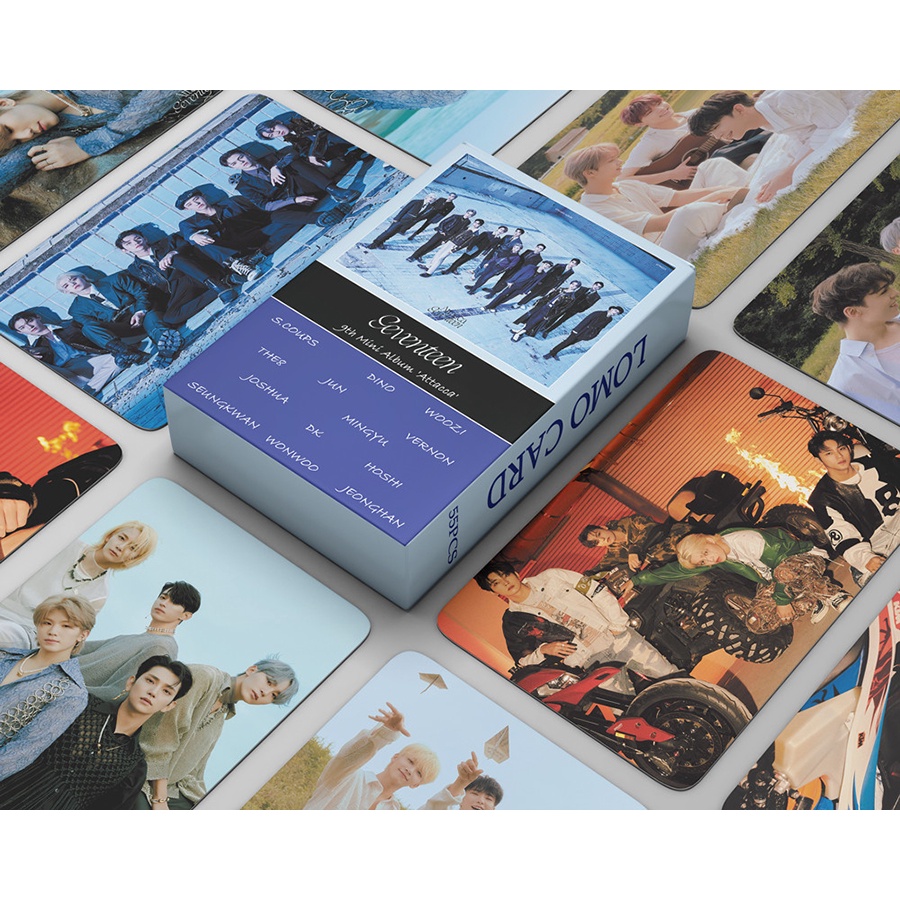 Hộp 54 ảnh lomo card nhóm Seventeen Attacca dành cho fan hâm mộ