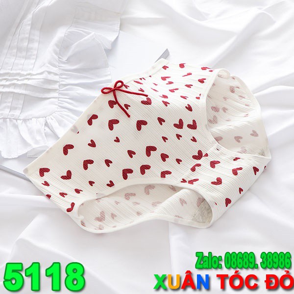 SỈ RẺ HƠN 20-40%_ Quần Lót 5 Kiểu Dâu Tây Tim Màu Đỏ Bordeaux Cực Hot 5118