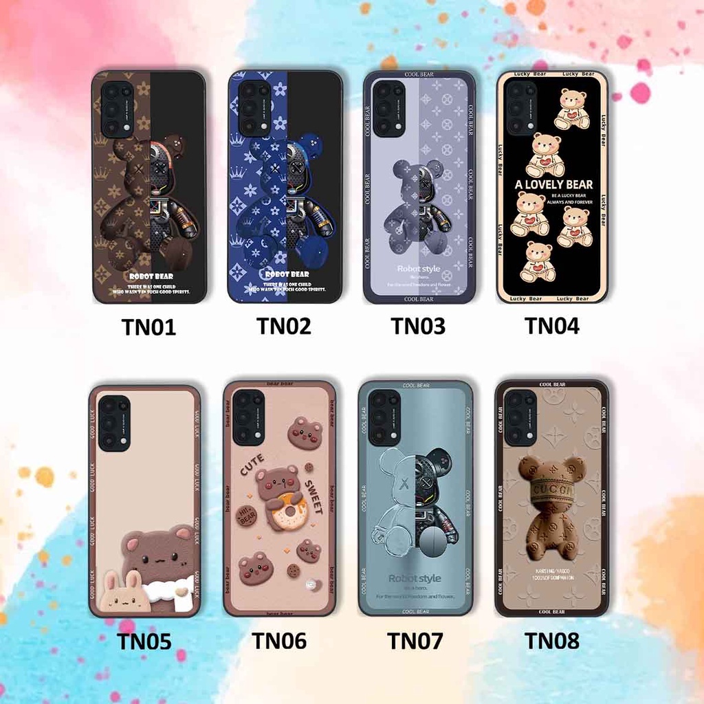 Ốp Oppo Reno5 4G / Reno5 5G / Reno 5 bear brick, gấu đáng yêu, dễ thương