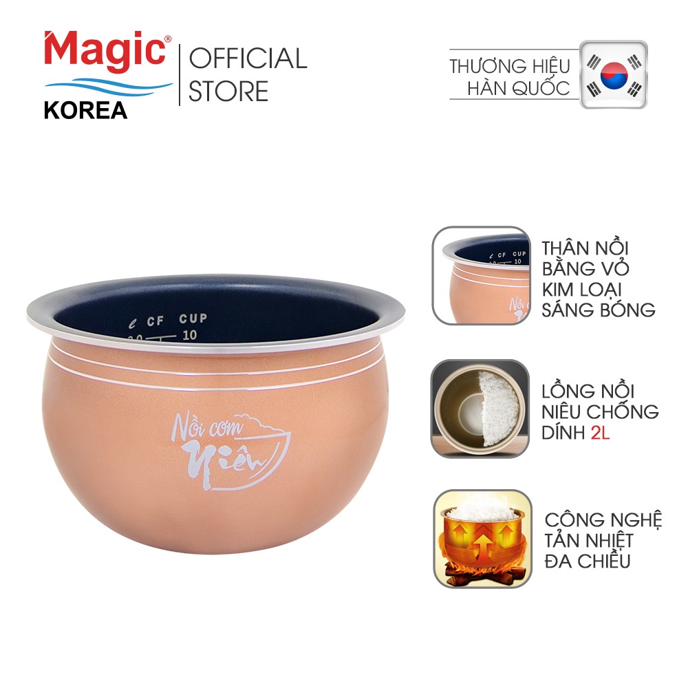 [Mã LTP50 giảm 50000 đơn 150000] Nồi cơm điện nút cơ lòng niêu Magic Korea A-88