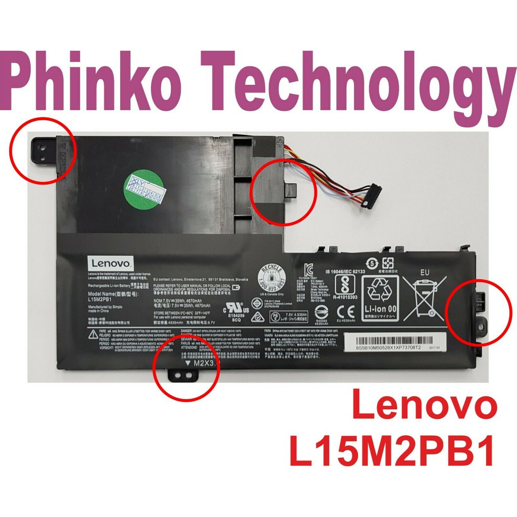 ⚡Pin laptop Lenovo Yoga 510, 510-15ISK, 510-14ISK, 510-14IKB  L15M2PB1