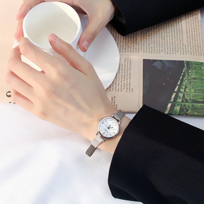 ĐỒNG HỒ NỮ HUAN S2 DÂY THÉP LƯỚI