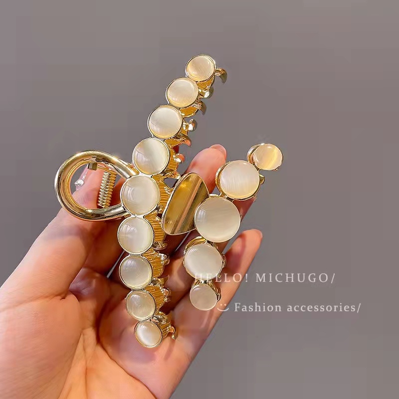 Kẹp Tóc Đính Đá Opal Thanh Lịch Cho Nữ