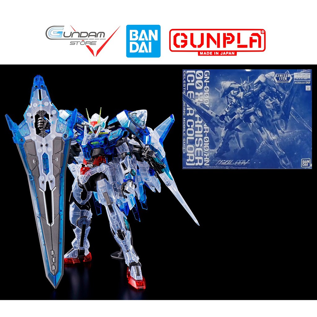 Mô Hình Gundam MG 00 Raiser XN Clear Color P-BANDAI 1/100 Bandai Master Grade Đồ Chơi Lắp Ráp Anime Nhật