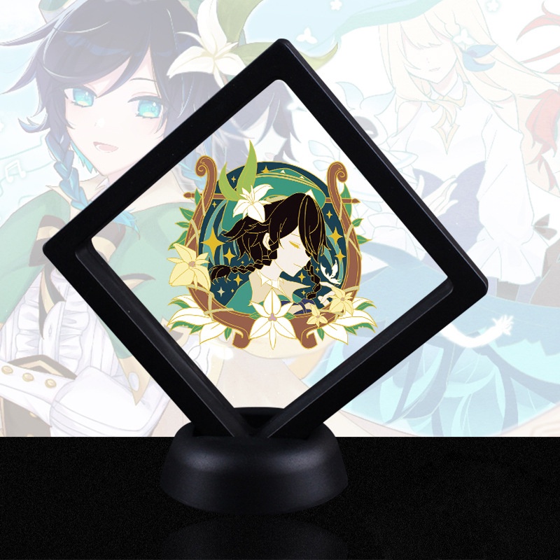 Ghìm cài áo bằng kim loại họa tiết Genshin impact độc đáo