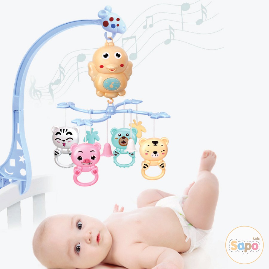Treo nôi cho bé có hộp nhạc kích thích sự phát triển của bé, đồ chơi trẻ em SAPO KIDS