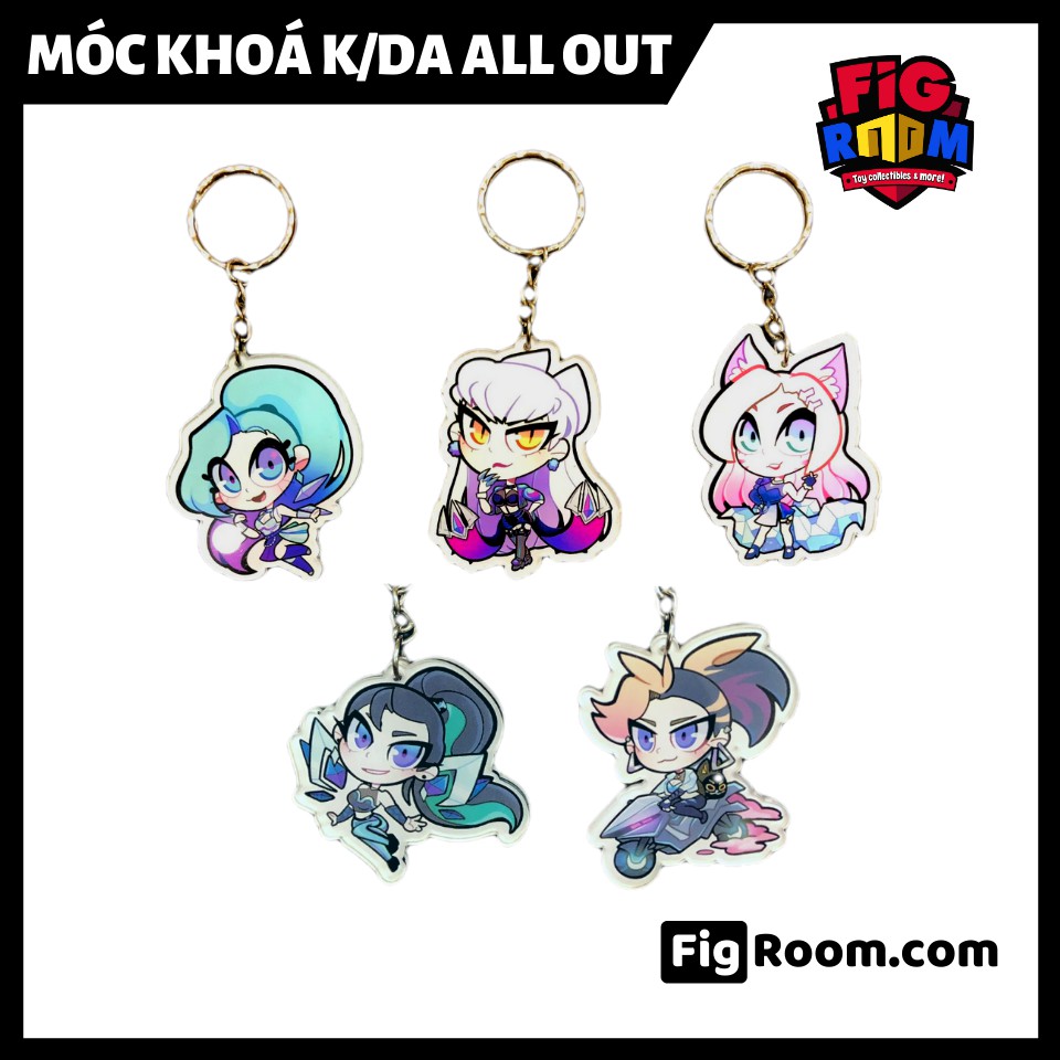  Móc khoá LMHT K/DA All Out - Móc khoá Liên Minh Huyền Thoại - Keychain LoL