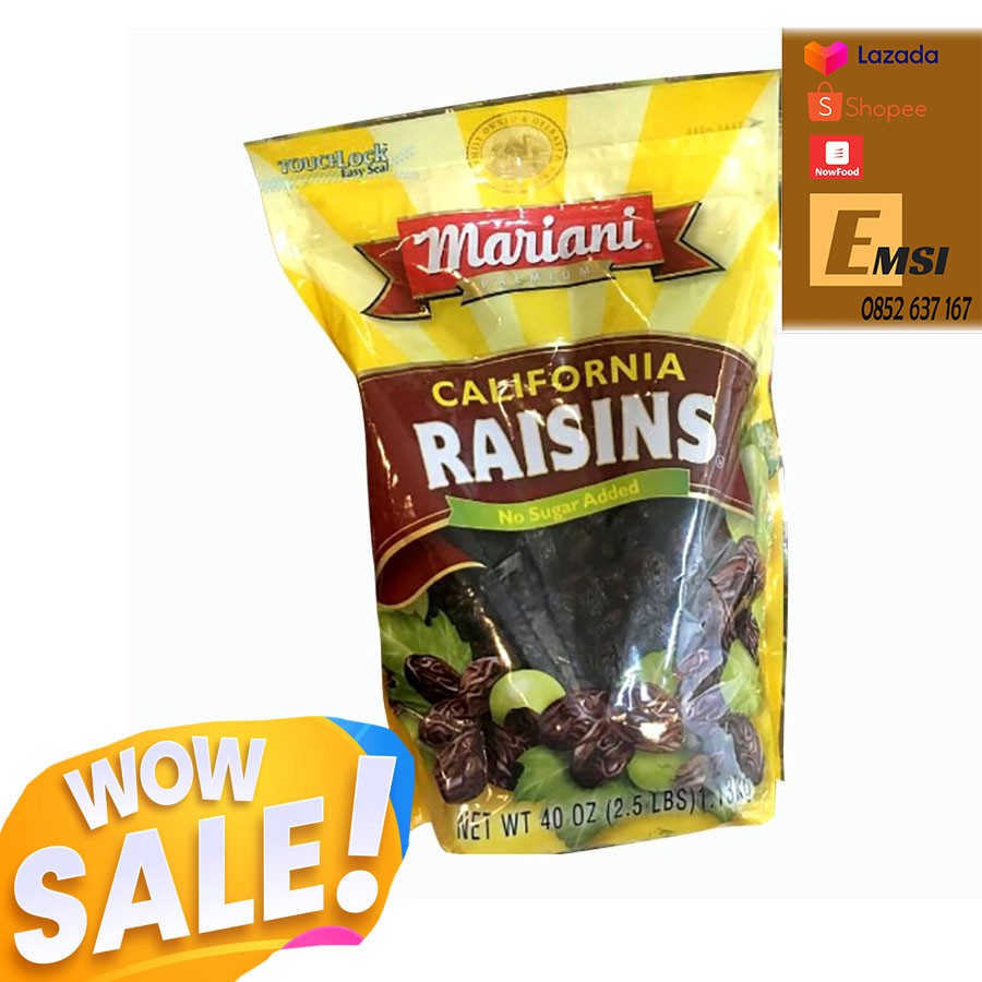 Nho khô Mariani Raisins California 1,13kg của Mỹ