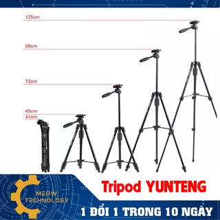 Gậy chụp ảnh yunteng 5208 điều chỉnh 360 độ với nút xoay thông minh, Tripod