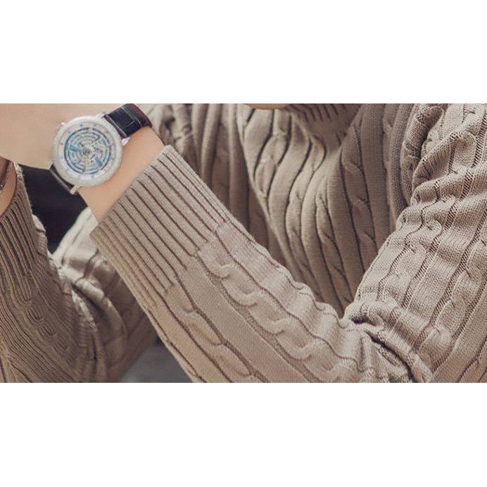 ÁO LEN VẶN THỪNG CỔ LỌ hàn quốc dài tay cao cấp KAPADA AL84