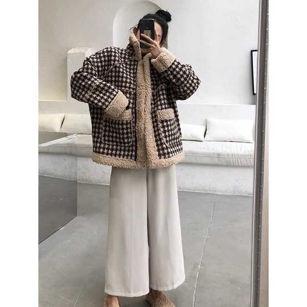 ÁO KHOÁC LÔNG CỪU ULZZANG PHONG CÁCH TRẺ TRUNG HÀNG QUẢNG CHÂU LOẠI 1 | BigBuy360 - bigbuy360.vn