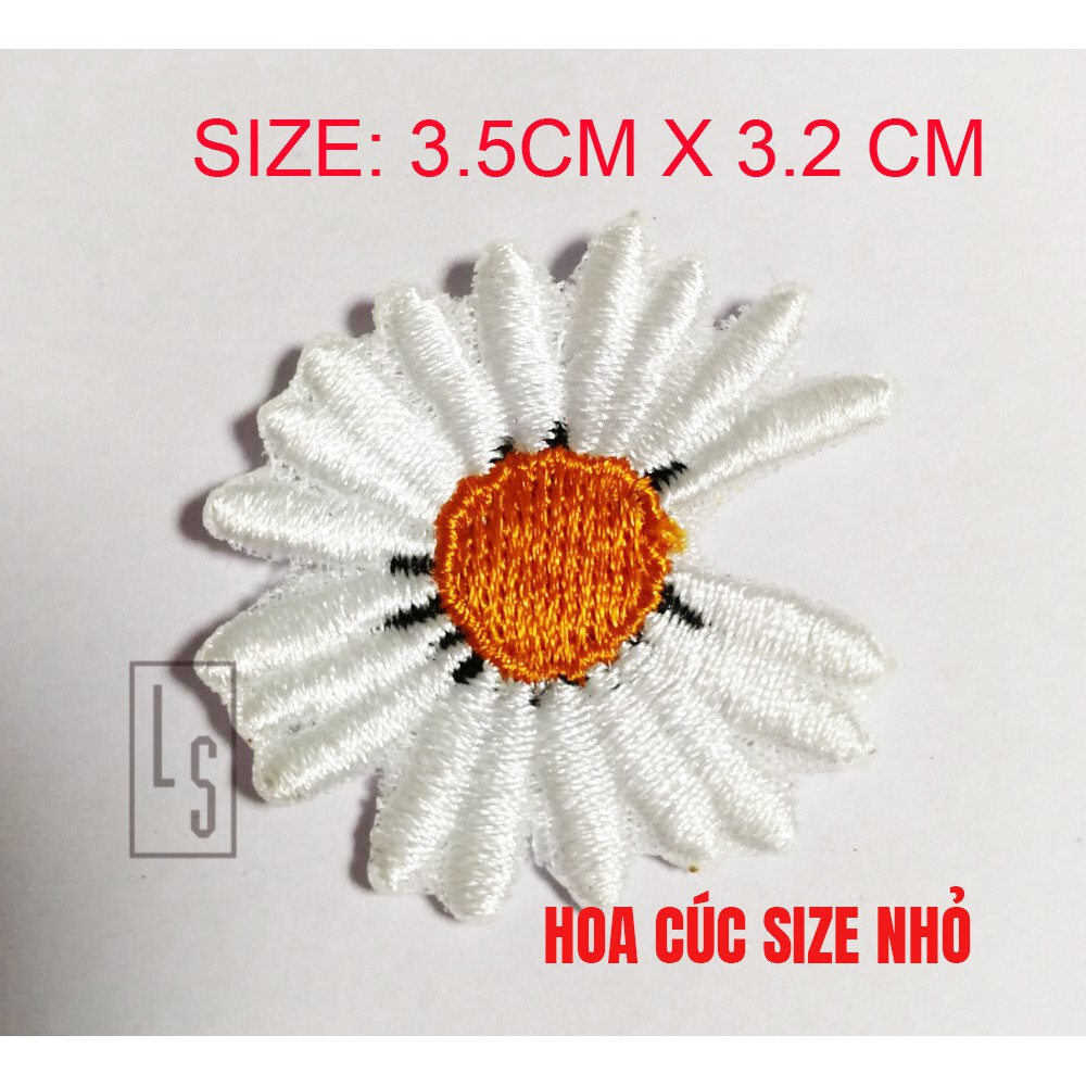 Miếng dán ủi quần áo sticker patches hoa cúc peaceminusone GD
