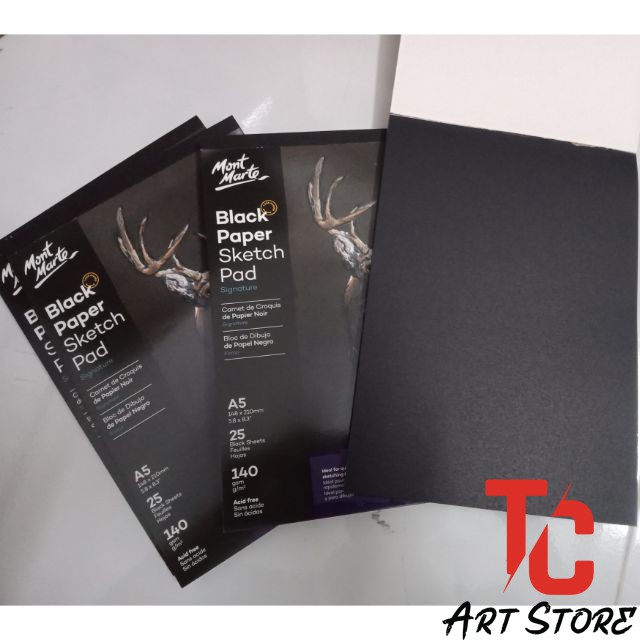 Sổ Sketch Pad Black Paper Mont Marte A4/A3/A5