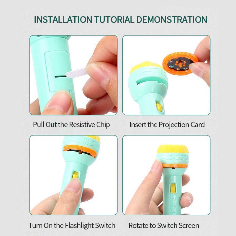 Đèn Chiếu Chiếu Màu Dạ Quang Giáo Dục Sớm Dành Cho Trẻ Em