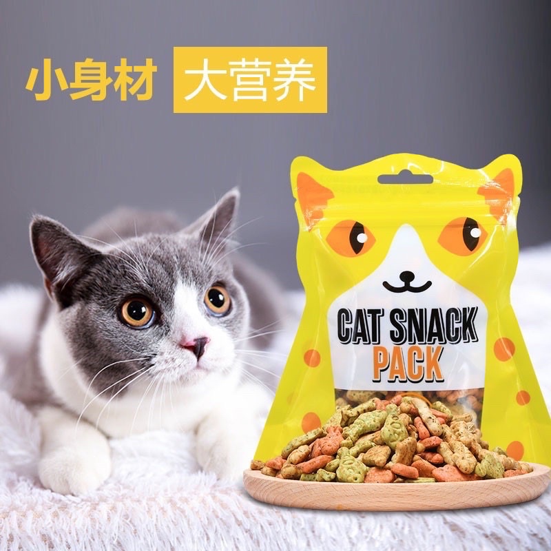 Bánh quy hình cá bánh thưởng cho mèo Cat Snack Pack yaho 80g