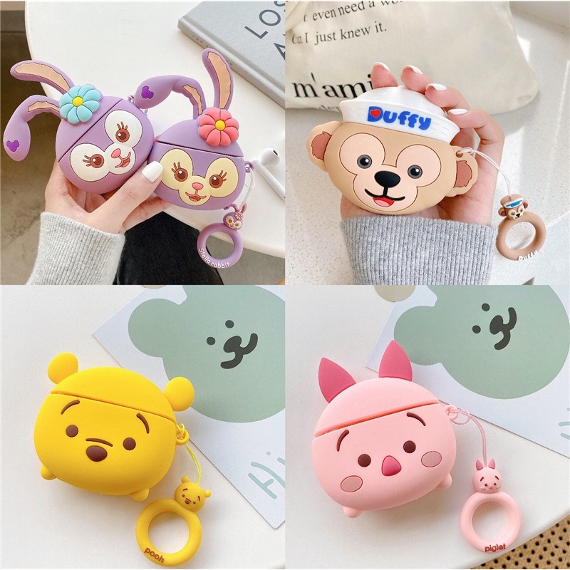 Vỏ Bảo Vệ Hộp Sạc Tai nghe không dây AirPods 1 2 3 4 Pro inPods i12 i12s Pro Bằng Silicon Mềm Họa Tiết Hoạt Hình Dễ Thương
