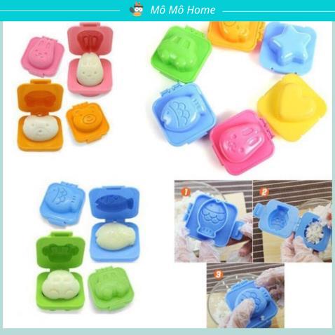 Khuôn tạo hình cơm, trứng, làm bánh cho bé ăn dặm, kích thích ngon miệng -  Mô Mô Home