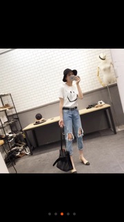 Quần jean rách gối cool ngầu